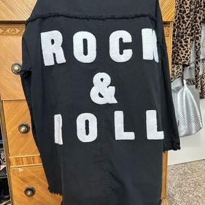 Black Rock & Roll Jacket (Shacket) Size M Oversized ELAN Devan